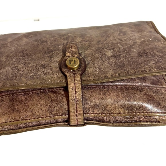 Latico Yellow and Brown clutch wallet bag - Picture 4 of 7